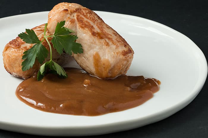Kippenvink in een zoete Luikse saus